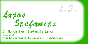 lajos stefanits business card